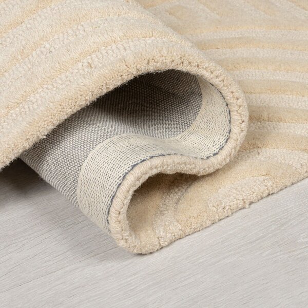 Béžový vlnený okrúhly koberec ø 160 cm Zen Garden - Flair Rugs