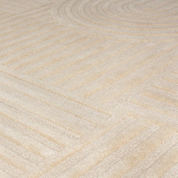 Béžový vlnený koberec behúň 60x230 cm Zen Garden – Flair Rugs