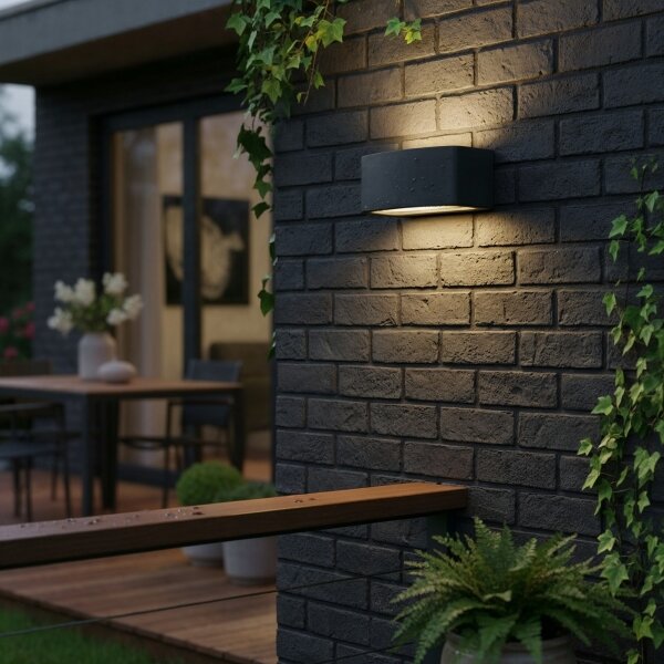 Ideal Lux - Vonkajšie nástenné svietidlo ANDROMEDA 1xE27/60W/230V IP55 čierna