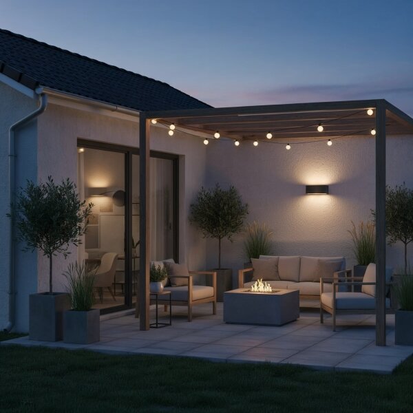 Ideal Lux - Vonkajšie nástenné svietidlo ANDROMEDA 1xE27/60W/230V IP55 čierna
