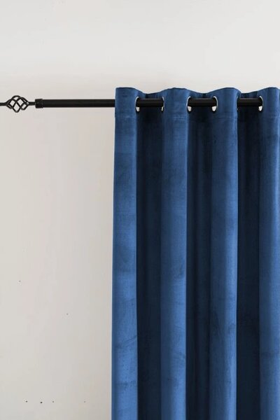 Zatemňovací záves DREAM VELVET 140x250 cm, námornícka modrá Zavesenie: Kovové krúžky