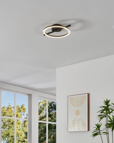 Eglo 901113 - LED Stmievateľné stropné svietidlo AMANDOLO LED/17W/230V čierna + DO
