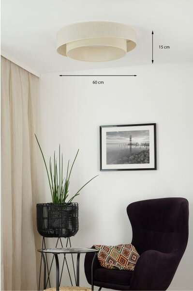 Brilagi - LED Stropné svietidlo SHINE LED/26W/230V pr. 60 cm krémová