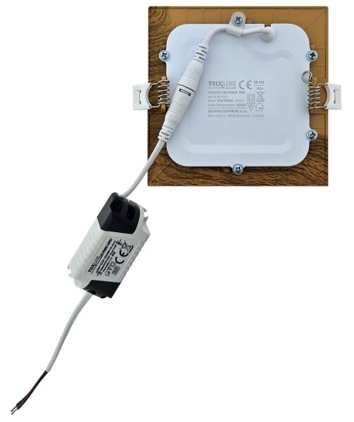 LED Podhľadové svietidlo SQUARE LED/6W/230V 4200K 11,8x11,8 cm hnedá