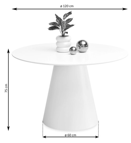 Okrúhly jedálenský stôl 120 cm DONIS - orech