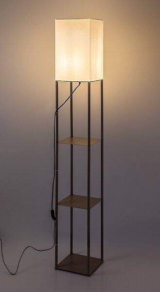 Rabalux 74192 stojacia lampa Bronn E27 | vypínač | béžová
