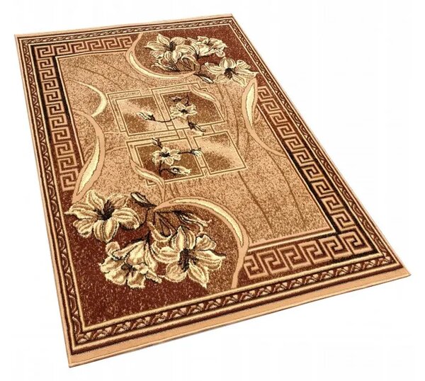Vzorovaný koberec 50x90 cm LUKEN - béžový / hnedý