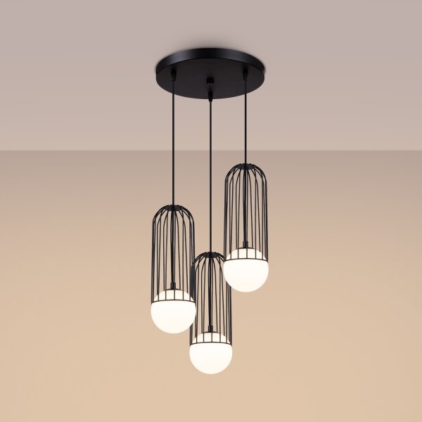 Sollux SL.1336 - Luster na lanku BRINA 3xG9/8W/230V čierna