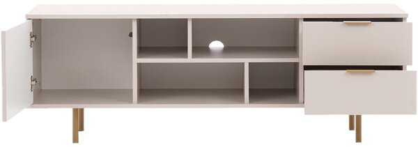 Televízny stolík STELLA - kašmír / zlatý