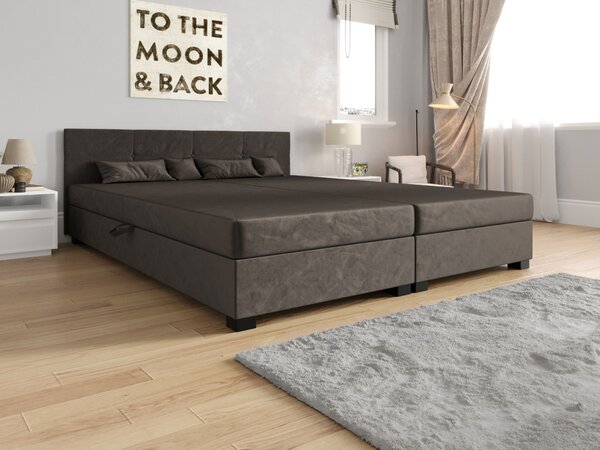 Americká posteľ s úložným priestorom 180x200 ROSIE 15 - hnedá