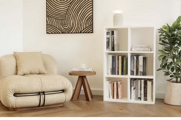 Policový diel 90x60 cm RAINIS 5 - biely