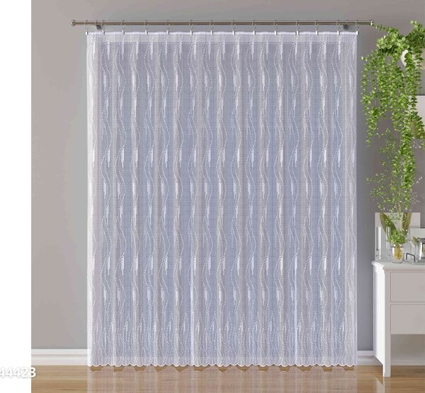 Záclona žakárová, Edison metráž, biela 150 cm