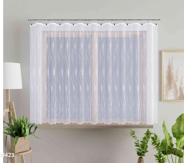 Záclona žakárová, Edison metráž, biela 150 cm