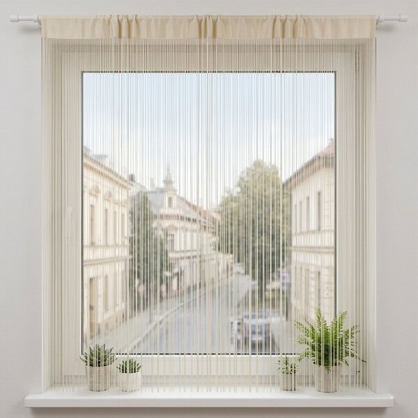 Záclona, AGA Povrázková, béžová, 90 x 180 cm 90 x 180 cm