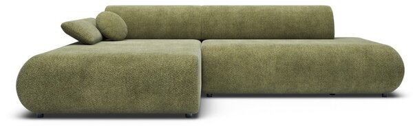 Rozkladacia rohová sedačka s úložným priestorom SURREY 1 - khaki, ľavý roh