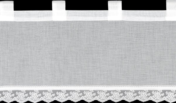 KRÁTKA ZÁCLONA NA PÚTKACH SUZAN 150X40 CM BIELA