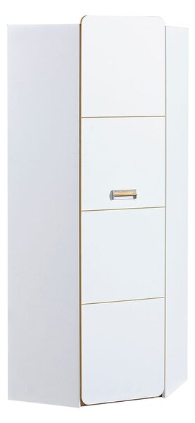 Rohová šatníková skriňa 71 cm CEDAR - dub nash / biela