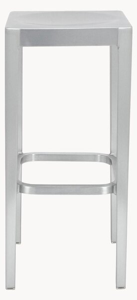 Ručne vyrobená kovová barová stolička Emeco