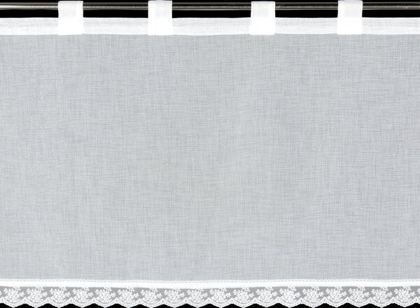 KRÁTKA ZÁCLONA NA PÚTKACH SUZAN 150X70 CM BIELA