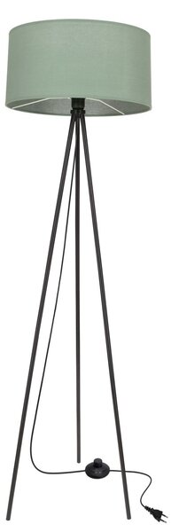 Stojacia lampa trojnožka SHANTI - 1xE27, 40W, čierna / mätová