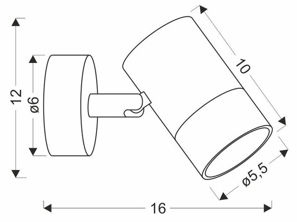 Nástenné bodové svetlo TOBI - 1xGU10, 15W, zlaté / čierne