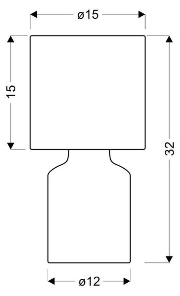 Moderná stolná keramická lampa INER - 1xE14, 40W, biela