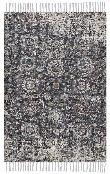 Koberec viacfarebný polyester a bavlna 150 x 230 cm orientálny so strapcami obývacia izba spálňa