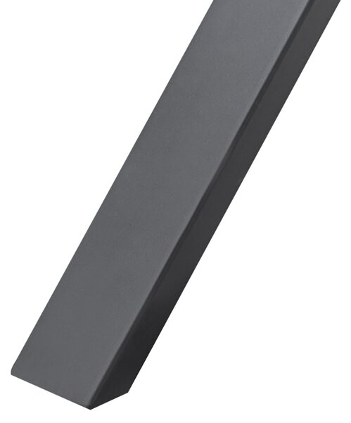 Jedálenský stôl tmavohnedý borovicové drevo MDF 180 x 90 cm čierne kovové nohy jedáleň obývacia izba industriálny štýl
