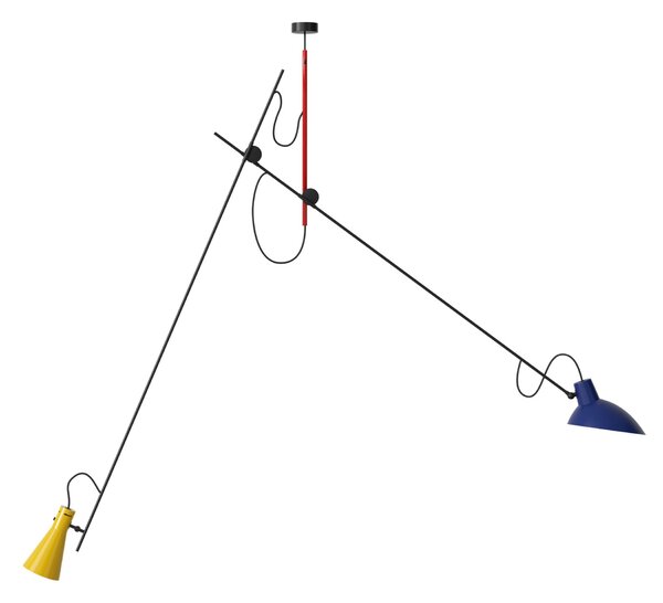 Závesné svietidlo VV Cinquanta, Mondrian / Blue / Yellow – Astep