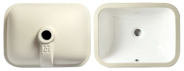 Rea Anabel, zapustené umývadlo 400x300x160 mm, biela lesklá, REA-U0621