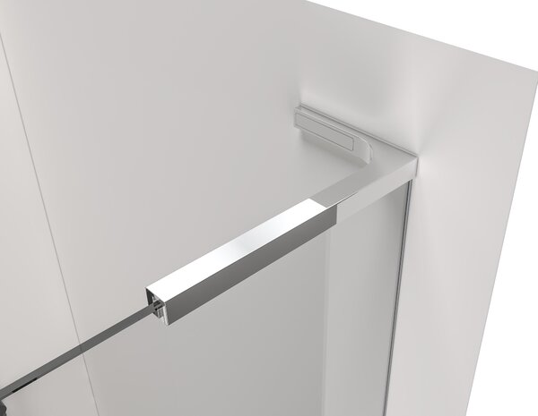 CERANO - Sprchová zástena Walk-in Onyx L-pravá vzpera + polička/držiak na uteráky - 8 mm - chróm, transparentné sklo - 30x200 cm