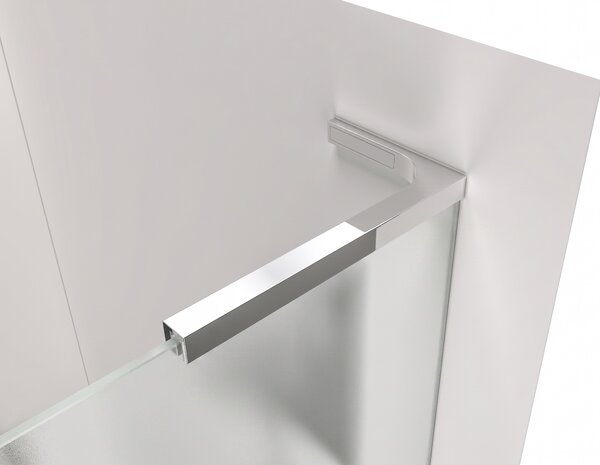CERANO - Sprchová zástena Walk-in Onyx L-pravá vzpera - 8 mm - chróm, mliečne sklo - 40x200 cm