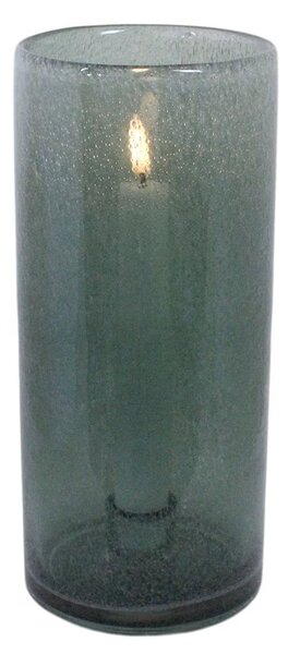 Zelený sklenený svietnik na úzku sviečku Elvira green - Ø 10*22 cm - Strömshaga