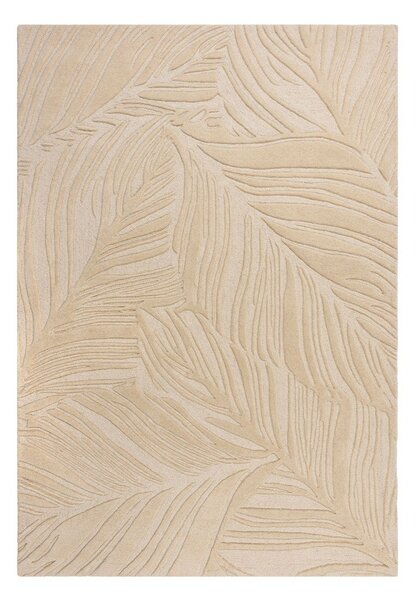 Béžový vlnený koberec Flair Rugs Lino Leaf, 160 x 230 cm