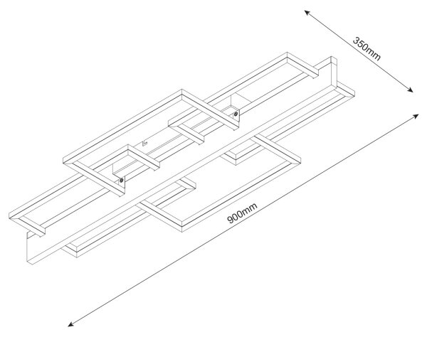 Stropné LED svietidlo LARYSA LED/35W/230V 35x90 cm borovica