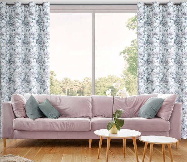 ZATEMŇOVACÍ ZÁVES NA KRÚŽKOCH BEVERLY 140X250 CM KVETY