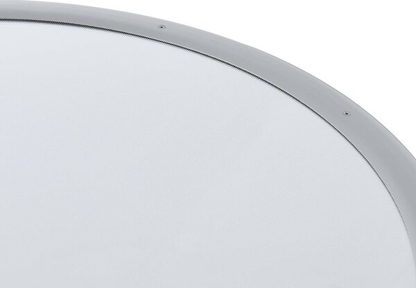 LED závesné svietidlo PANEL, sivé, Ø 63 cm, kov, stmievateľné, 50 W, Hliník / sivá / zinok, Pracovňa / Kancelária, Hliník, Moderný, Závesné svietidlo