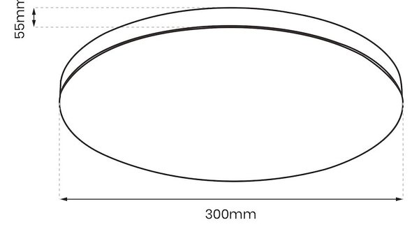 Stropné LED svietidlo Slimi, 1x LED 18w, 4000k, b