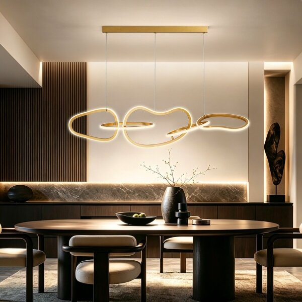 BRILAGI - stmievateľný LED luster na lanku SIGNATURE LED/80W/230V 120x25 cm zlatý + diaľkový ovládač