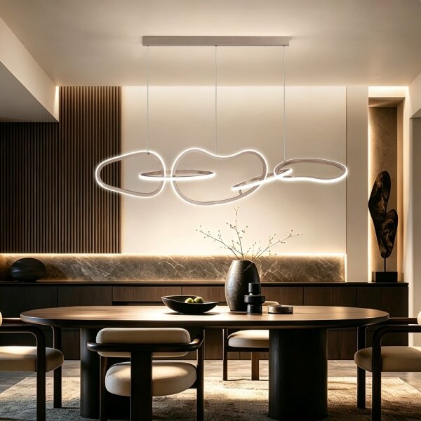 BRILAGI - stmievateľný LED luster na lane SIGNATURE LED/80W/230V 120x25 cm béžová + diaľkový ovládač