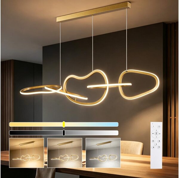 BRILAGI - stmievateľný LED luster na lanku SIGNATURE LED/80W/230V 120x25 cm zlatý + diaľkový ovládač