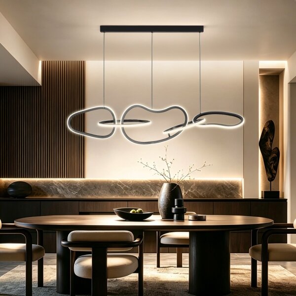 BRILAGI - stmievateľný LED luster na lanku SIGNATURE LED/80W/230V 120x25 cm čierna + s diaľkovým ovládaním