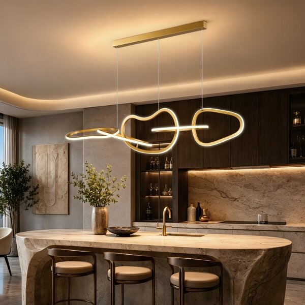 BRILAGI - stmievateľný LED luster na lanku SIGNATURE LED/80W/230V 120x25 cm zlatý + diaľkový ovládač