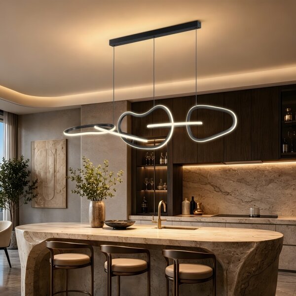 BRILAGI - stmievateľný LED luster na lanku SIGNATURE LED/80W/230V 120x25 cm čierna + s diaľkovým ovládaním
