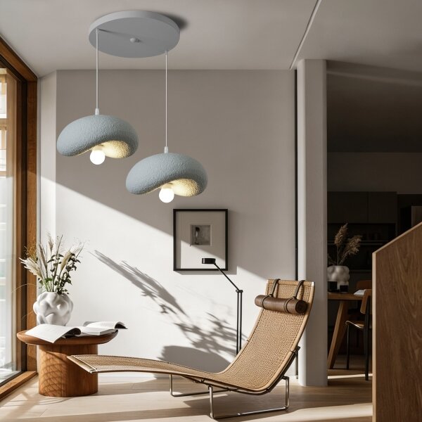 BRILAGI - Závesný luster na lanku WABI SABI 2xE27/60W/230V sivá