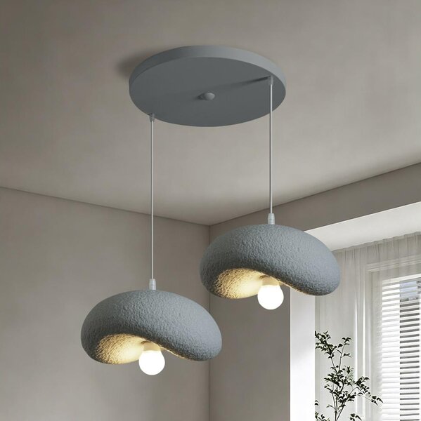 BRILAGI - Závesný luster na lanku WABI SABI 2xE27/60W/230V sivá