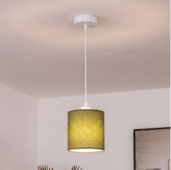 BRILAGI - LED luster na lanku NUBILA 1xE27/60W/230V pr. 14 cm biela/zelená