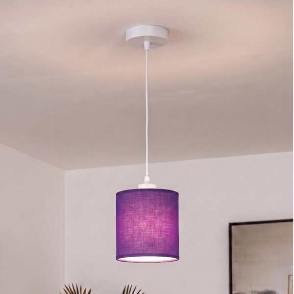 BRILAGI - LED luster na lanku NUBILA 1xE27/60W/230V pr. 14 cm biela/fialová