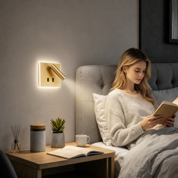 BRILAGI - LED Nástenné bodové svietidlo ZAYA DOUBLE LED/8W/230V + LED/3W zlatá