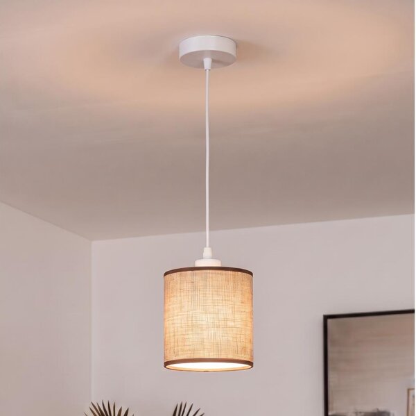 BRILAGI - LED závesné svietidlo na lankách NUBILA 1xE27/60W/230V pr. 14 cm biela/hnedá